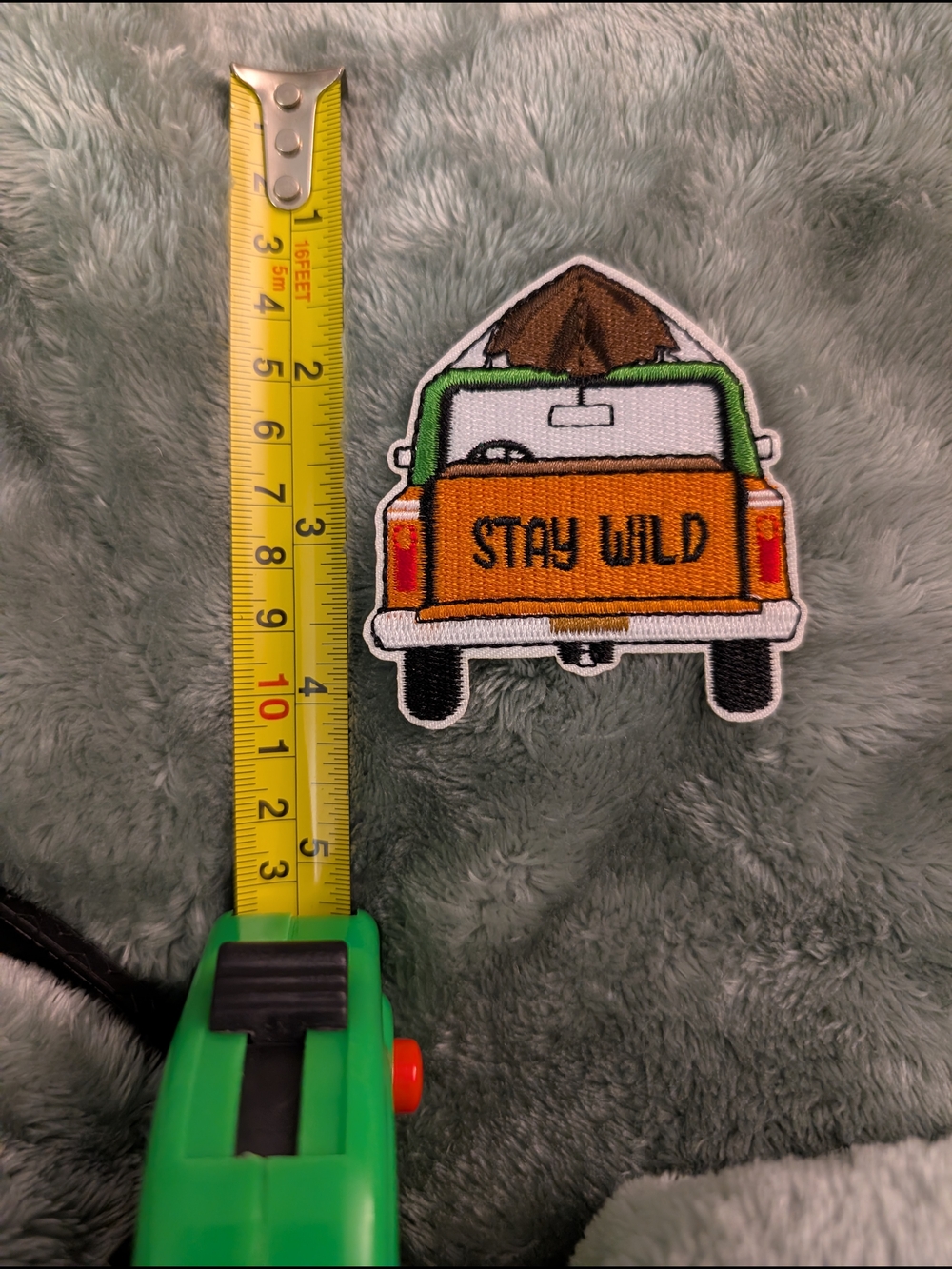 Stay Wild Truck Embroidered Patch - Orange, Green